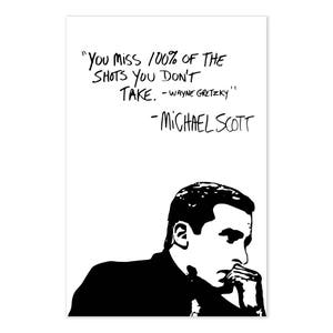 Michael Scott Wayne Gretzky Quote Poster image 7