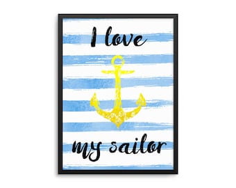 I Love My Sailor Poster