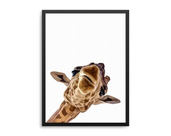 Funny Giraffe Poster - Zoo Animal Nursery Wall Art