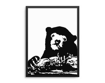 Confession Bear Funny Animal Meme Poster