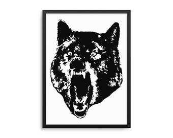 Insanity Wolf Funny Dog Meme Poster