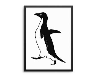 Socially Awkward Penguin Meme Poster - Funny Animal Art Print