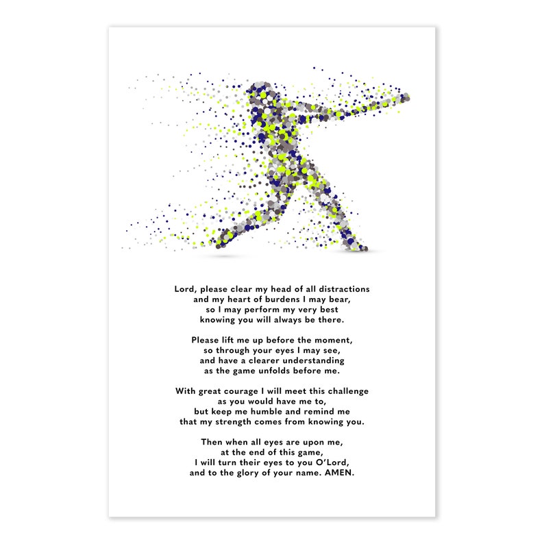 Christian Athlete Softball Prayer Poster Girls Prayer Wall Etsy Australia