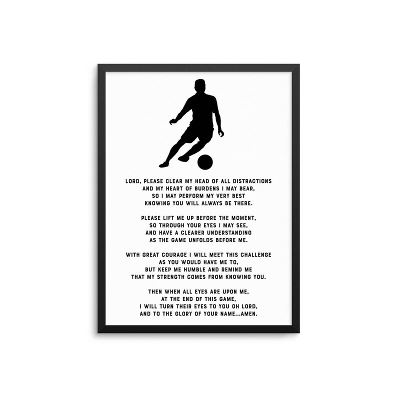 Soccer Prayer Poster Christian Athlete Poster Etsy Soccer Prayer Poster Christian Athlete Poster Etsy