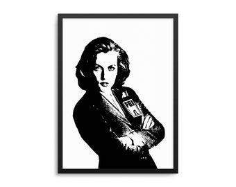 Dana Scully The X-Files Poster - 90s TV Show Art