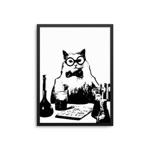 Chemistry Cat Meme Poster - Funny Science Teacher Gift