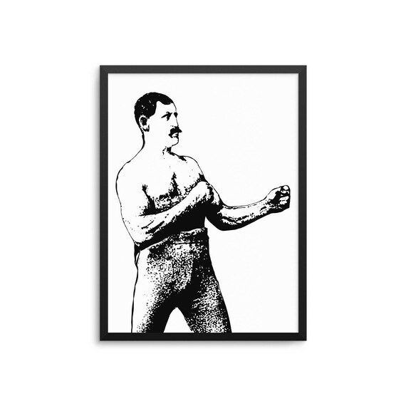 Overly Manly Man Meme Old Fashioned Retro Boxing Poster - Etsy