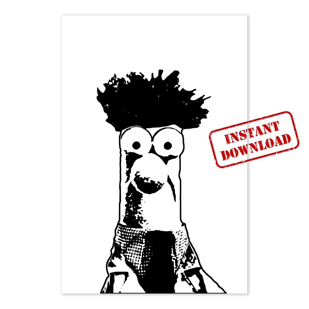 Digital Download Beaker Muppet Poster Funny Scientist Gift DIY