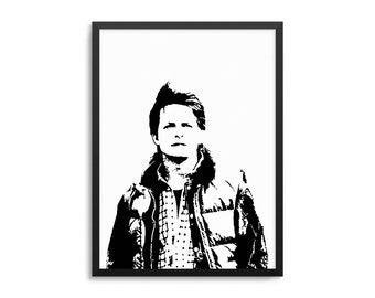 Marty McFly Back To The Future Minimalist Movie Poster