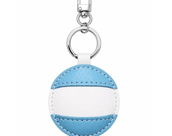 Argentina Flag Leather Keychain, Handmade Argentinian Keyring Bag Charm Travel Gift for Him Car Luggage Tag