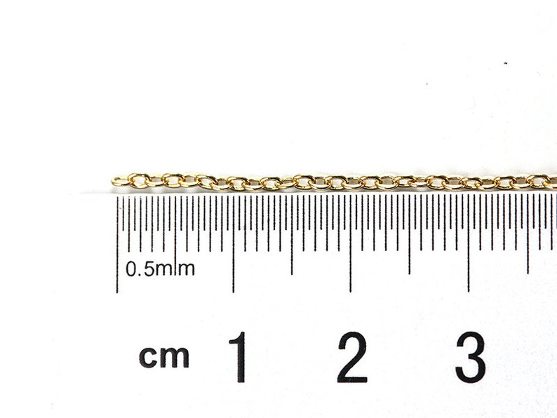 Oval Flat Wire Chain CB017 1m10m100m 2.1x1.7mm Brass Soldered Body Chain