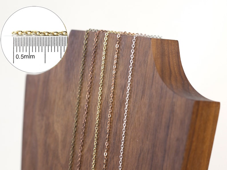 Oval Flat Wire Chain CB017 1m10m100m 2.1x1.7mm Brass Soldered Body Chain
