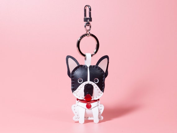 Bags  French Bulldog White At Picture Shows Key Chain Bag Charm