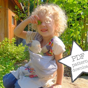 Patrón de costura de cabestrillo para muñecas para niños-niño o niña. ¡Ideal para restos de telas! Regalo fácil de hacer tú mismo. Tallas de niño a adolescente. Descarga instantánea de PDF.