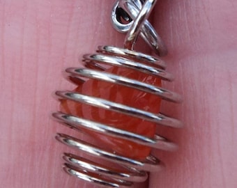 Healing Crystal Charm for Small Pets - Carnelian - Recuperation