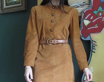 Early 1980's Suede Gucci Dress and Belt sz M