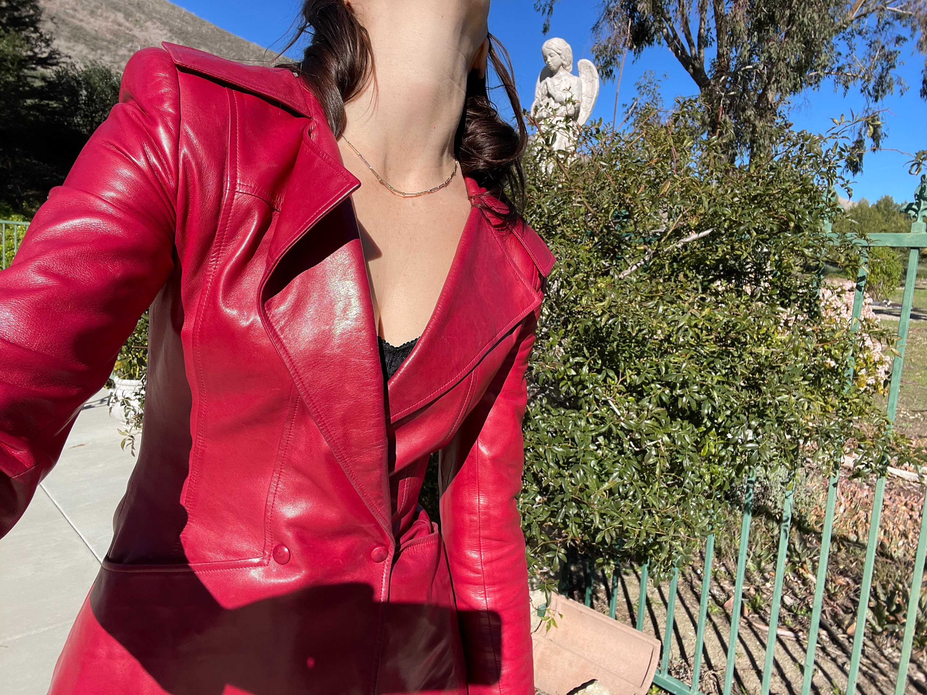 1980's 1990's Vintage Claude Montana Lambskin Leather Hooded