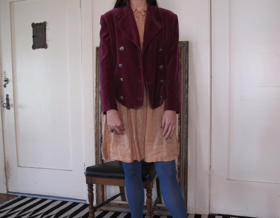 Vintage Chloe Velvet Pea Coat sz Med