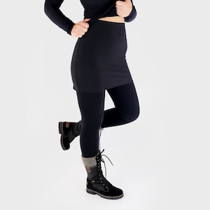 Black Shirt Extender / Layering Skirt / Coverup Skirt / Athleisure / Waist Warmer / Skirt For Leggings / Winter Skirt / Belly Warmer