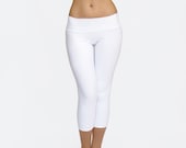 White Yoga Pants / White Leggings / Workout Wear / Fitness