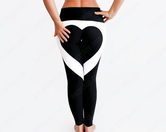 Heart Leggings - Etsy