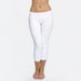 White Yoga Pants / White Leggings / Workout Wear / Fitness Clothing / Low Rise Leggings / Yoga Capris / Gym Leggings / White Pants 