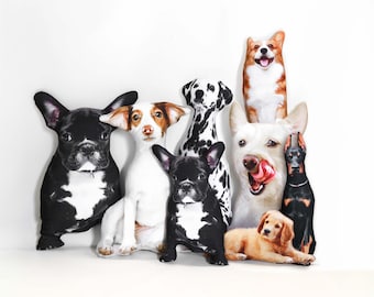 Custom Dog Pillow, Custom Bulldog Gifts, Custom Pet Throw Pillow, Dog Cat Cushion, Dorm Room Decor, Father&#39;s Day Gifts, Memorial Dog Gift