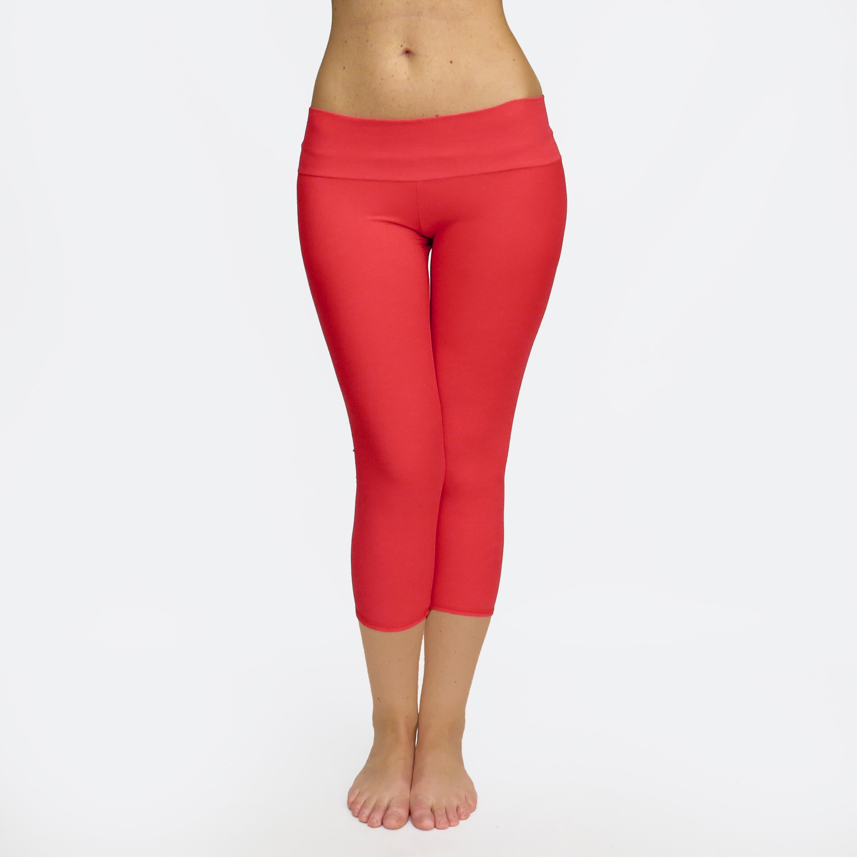 Skirted Yoga Pants / Skirted Leggings / Red Yoga Tights / Etsy