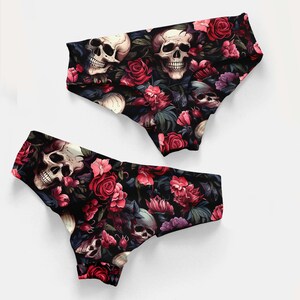 Reversible Tropical Bikini Bottom – Handmade Seamless Floral Swimwear image 13