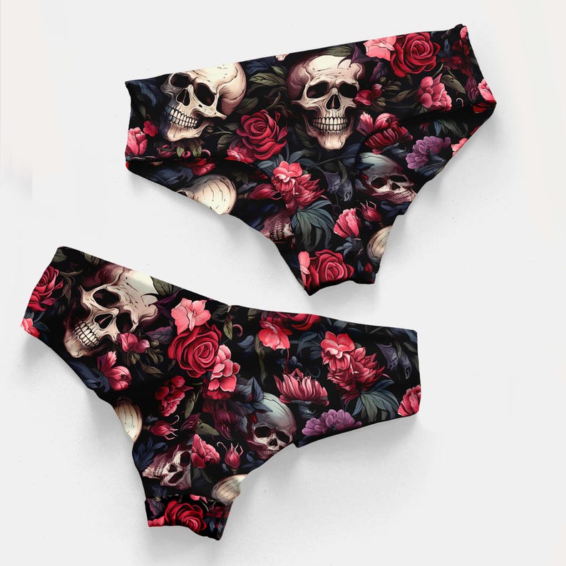 Reversible Tropical Bikini Bottom – Handmade Seamless Floral Swimwear image 13