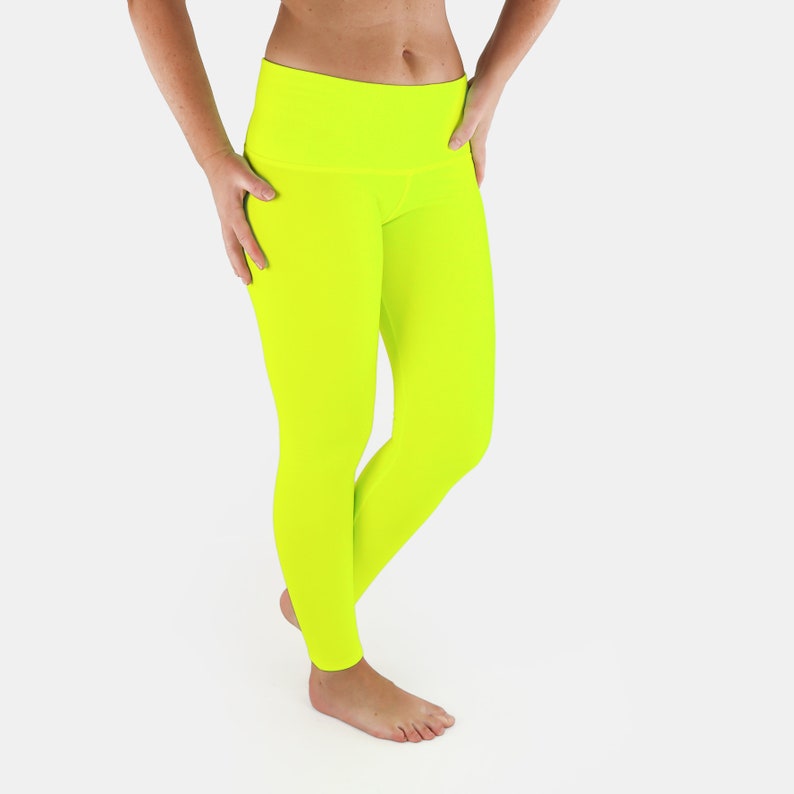 Neon Leggings / Neon Yoga Pants / Neon Activewear / Glow in - Etsy