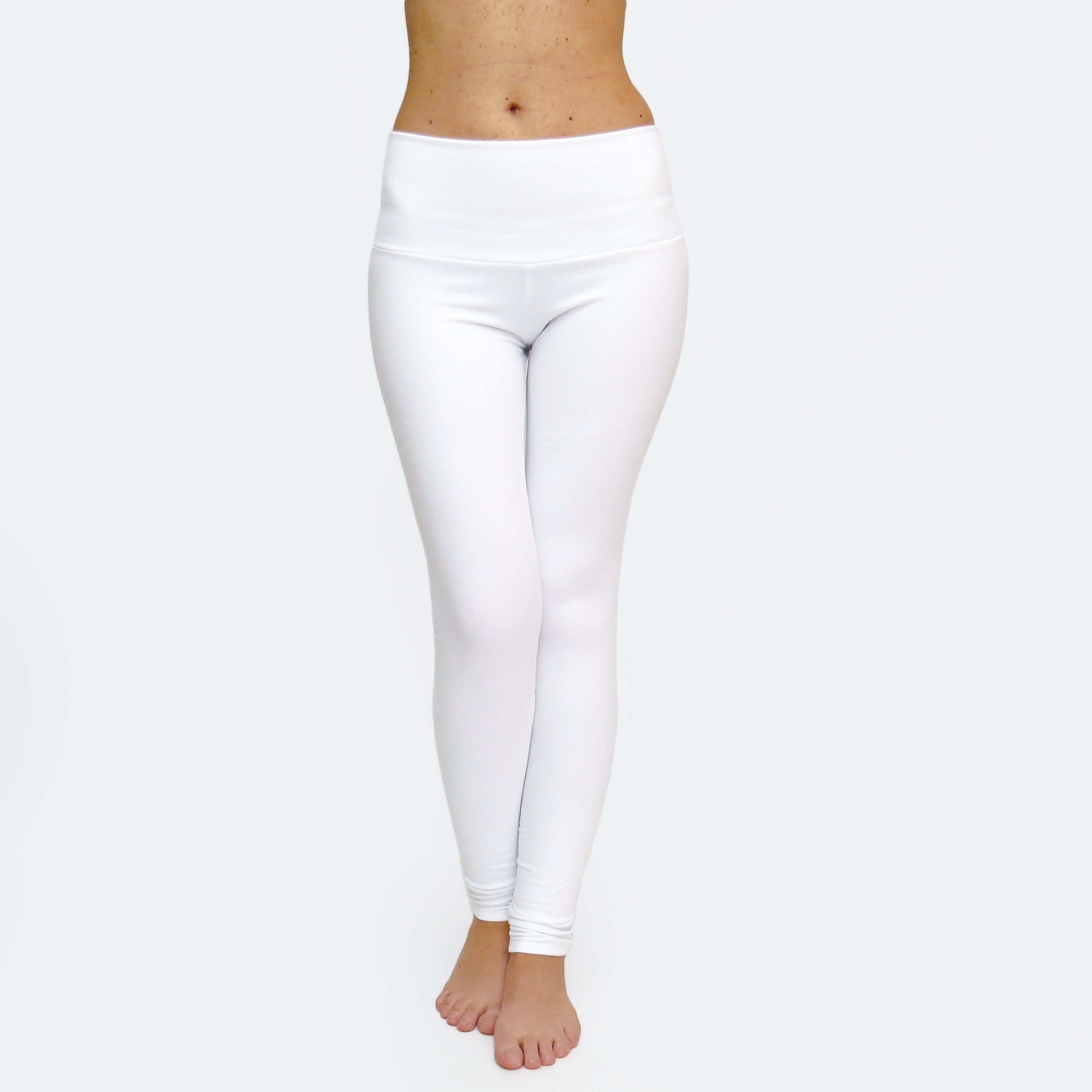 White Leggings / White Yoga Pants / Workout Tights / Yoga Clothes