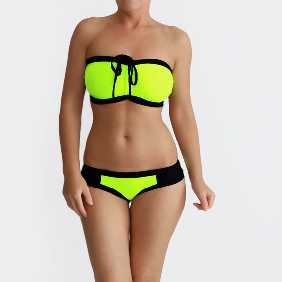 yellow bikini bandeau