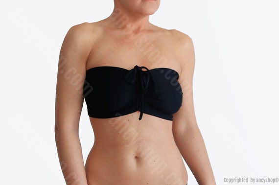 black strapless bikini