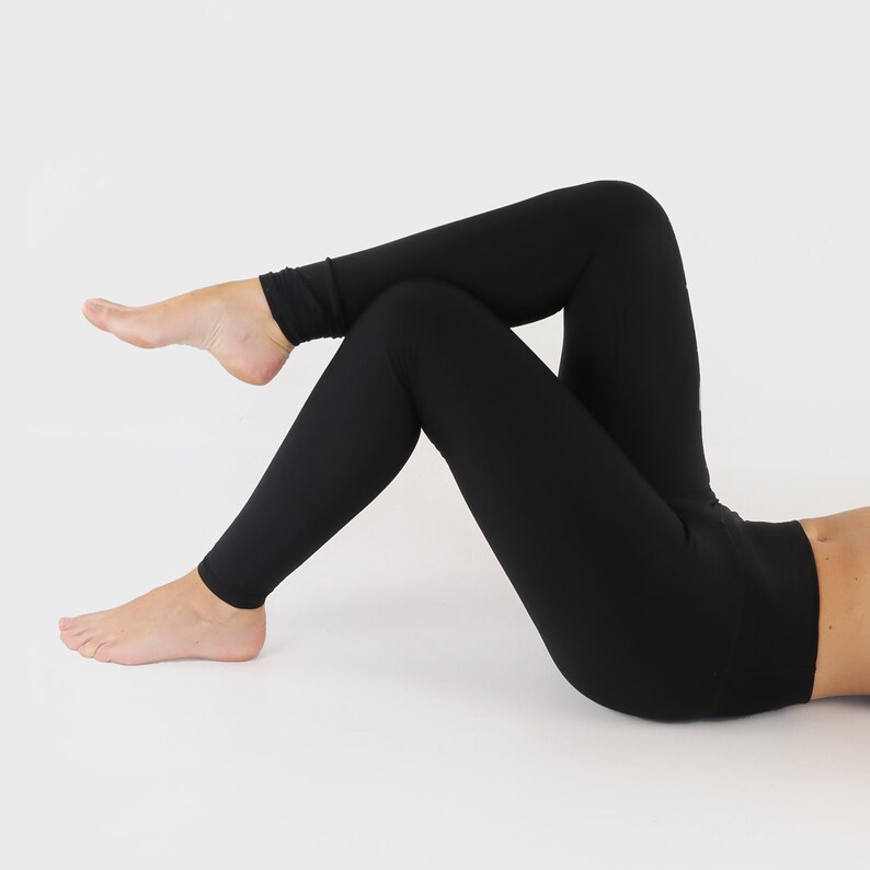 Black Leggings / High Waist Yoga Pants / Black Yoga Tights / Etsy