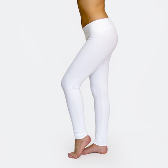 White Leggings / White Yoga Pants / Low Rise Leggings / Womens Yoga Pants / Workout  Leggings / White Yoga Leggings / Low Waisted Pants -  Canada