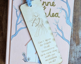 Anne of Green Gables Wooden Bookmark | Laser Cut Quote Reader Gift