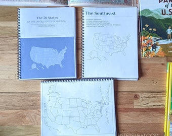 Geografía de EE. UU. imprimible: paquete de investigación de los 50 estados y sus capitales (PDF)