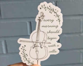 Cello sticker - Emma M. Lion sticker