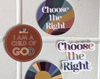 LDS Primary Sticker Packs | Lds Stickers choose the right stickers I am a child of god stickers