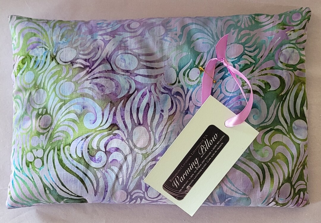 Lavender Scented Heated Warming Pillow Heating Pad for Stress Pain Joint Relief or as a Sleep Aide Etsy