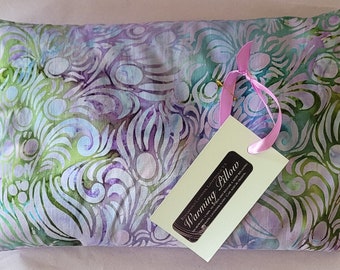 Lavender scented heated Warming Pillow heating pad for stress, pain, joint relief or as a sleep aide