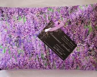 Lavender scented heated Warming Pillow heating pad for stress, pain, joint relief or as a sleep aide