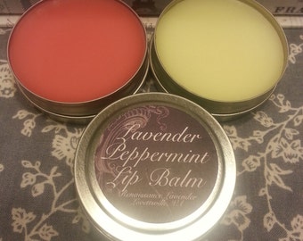 Lavender Peppermint creamy lip balm tinted or clear