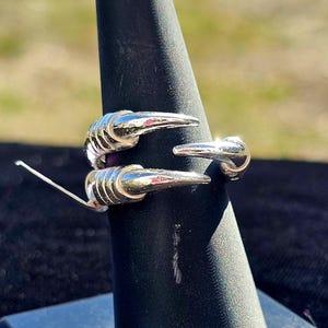 Sterlingzilveren drakenklauwring