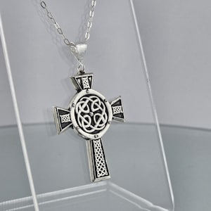 Antiqued Sterling Silver Celtic Cross Pendant