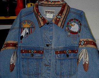 Feathers Jean Jacket - Etsy