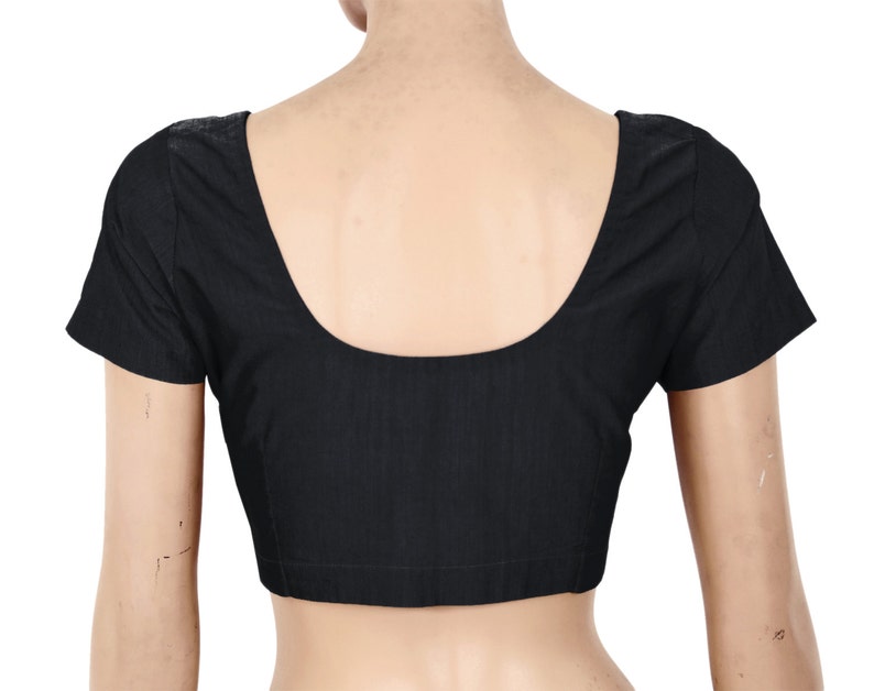 Black color Readymade Saree Blouse Sari Blouse All Sizes Ready-made 903822 For Women Cotton Blouse Sari Top Saree Top