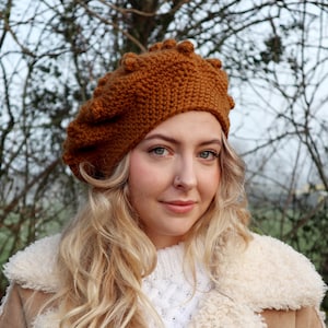 Evie Beret Hat Crochet Pattern *pdf digital download*