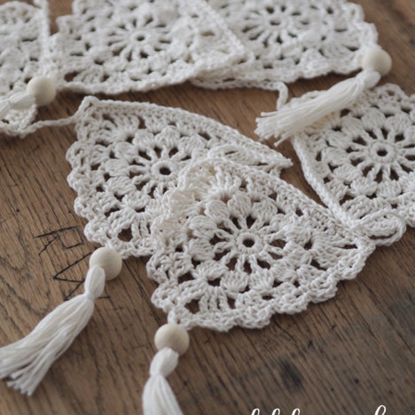 Motif au crochet Boho Tassel Bunting * Téléchargement numérique PDF *